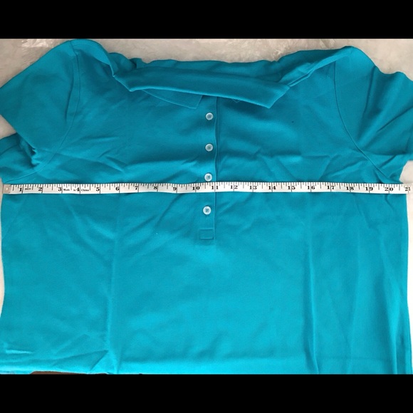 Polo Shirt Turquoise Size XL Croft & Barrow Cotton Spandex Turquoise Polo Shirt - Picture 9 of 10